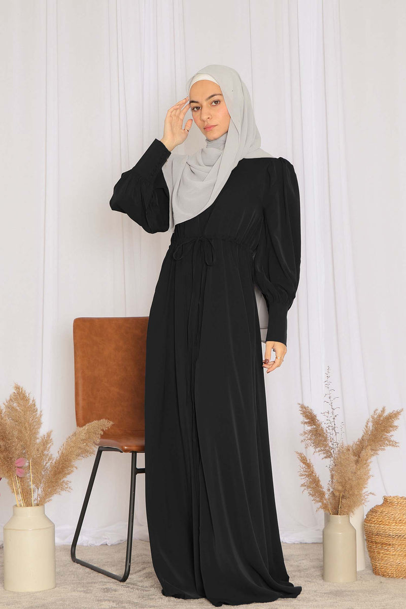 Deluxe Soft Cuff Dress- Black