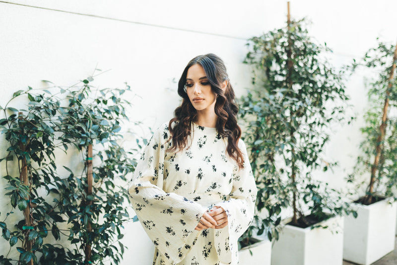 Kendall Sheath Floral Dress- Beige