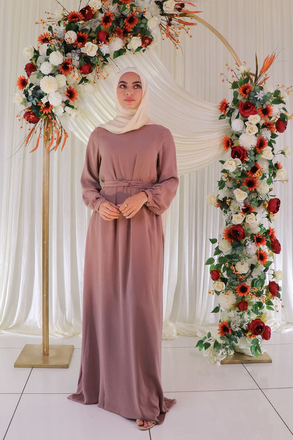 Leia Chiffon Dress- Rose Pink