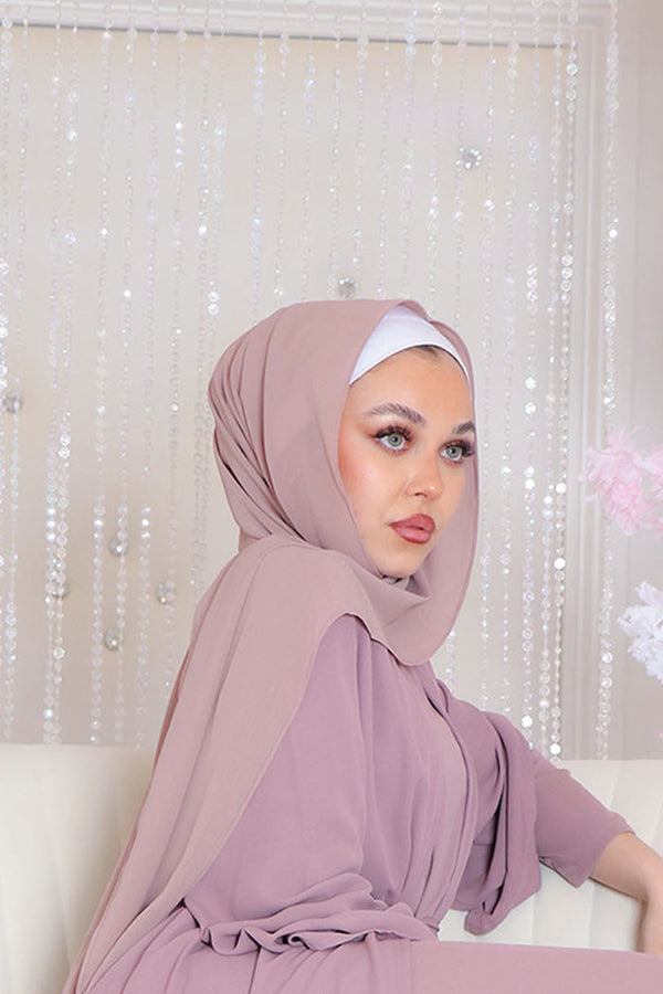 Chiffon Bubble Scarf- Nude