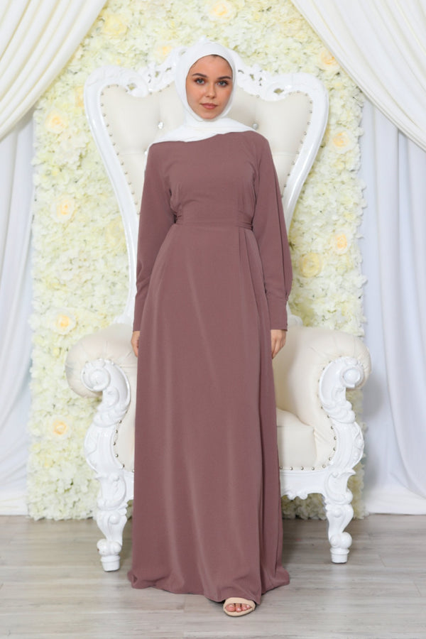 Deluxe Soft Wrap Dress- Nude Pink