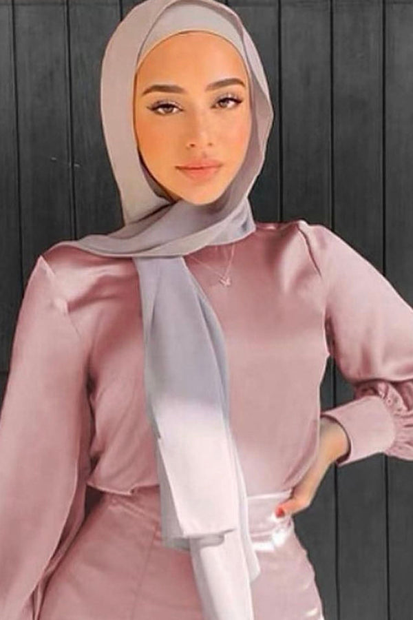 sliver crepe chiffon scarf