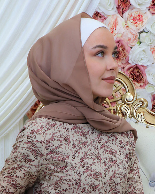 Chiffon Bubble Scarf- Tan