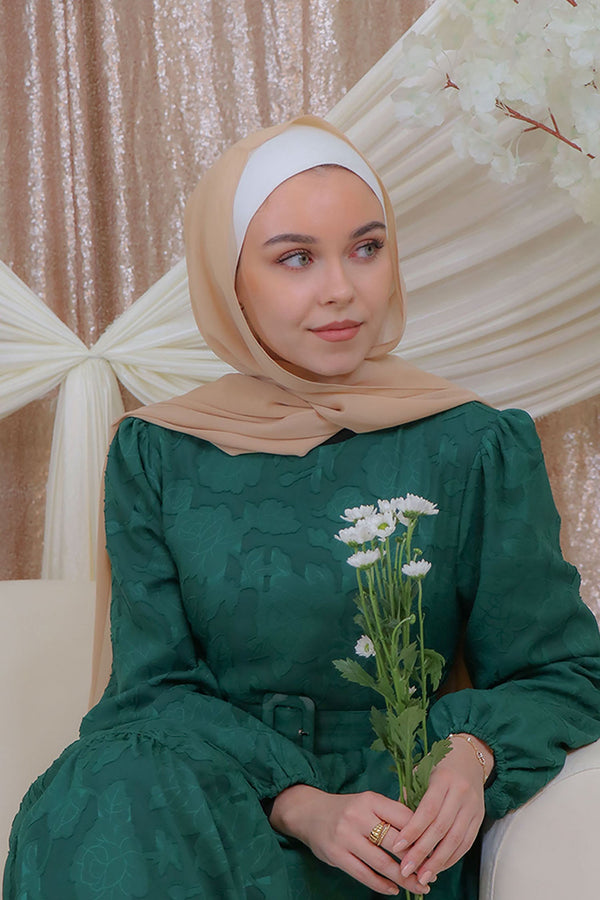 Chiffon Bubble Scarf- Gold
