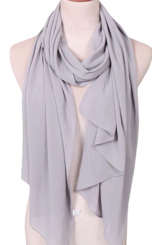 sliver crepe chiffon scarf