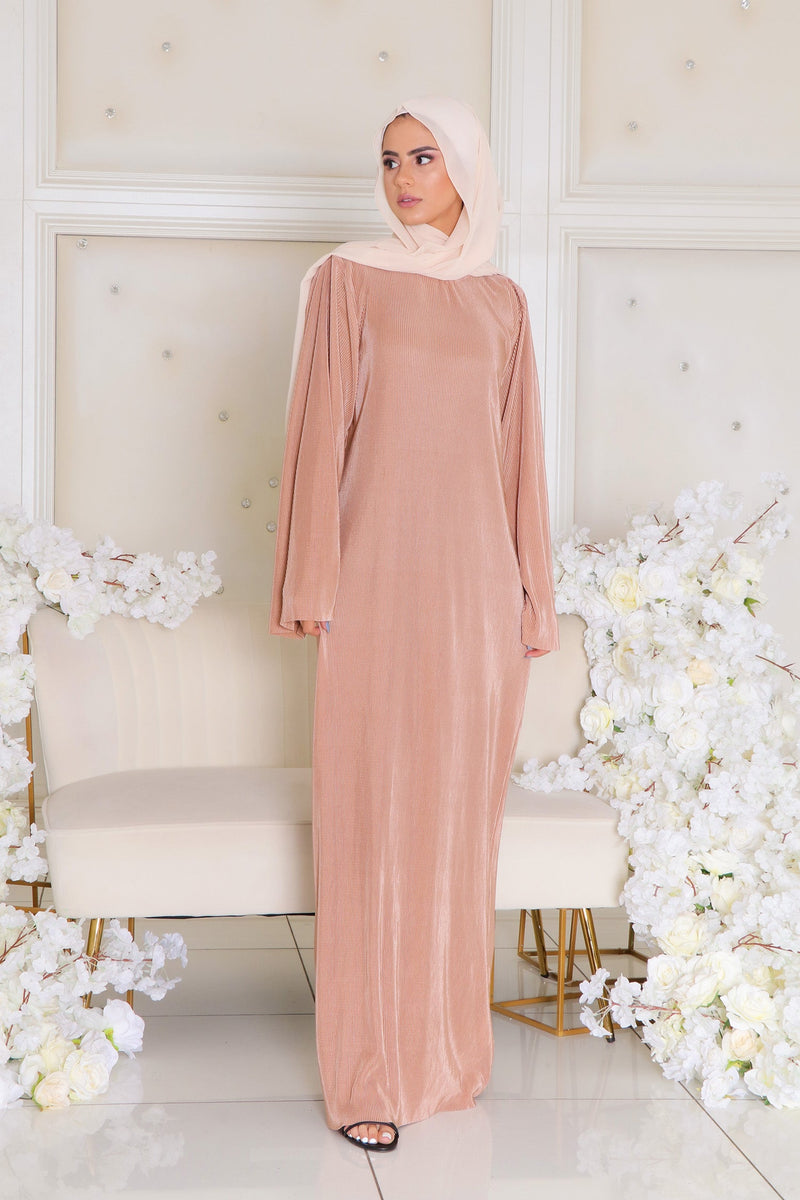 Kendall Pleat Dress- Rose Pink