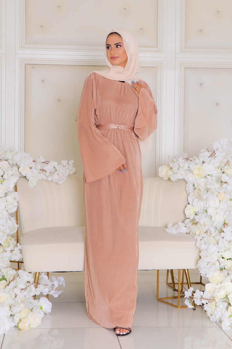 Kendall Pleat Dress- Rose Pink