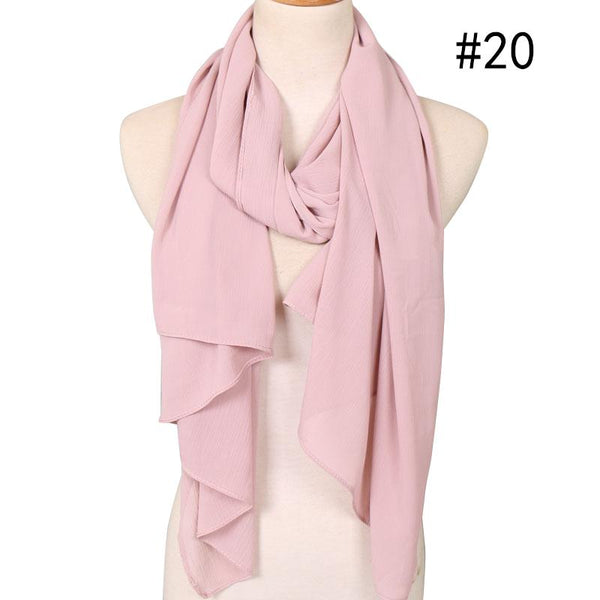 light pink crepe chiffon scarf