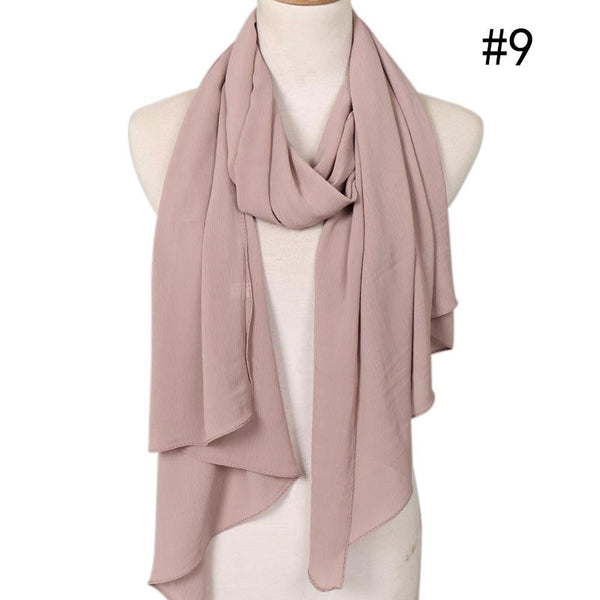 nude crepe chiffon scarf