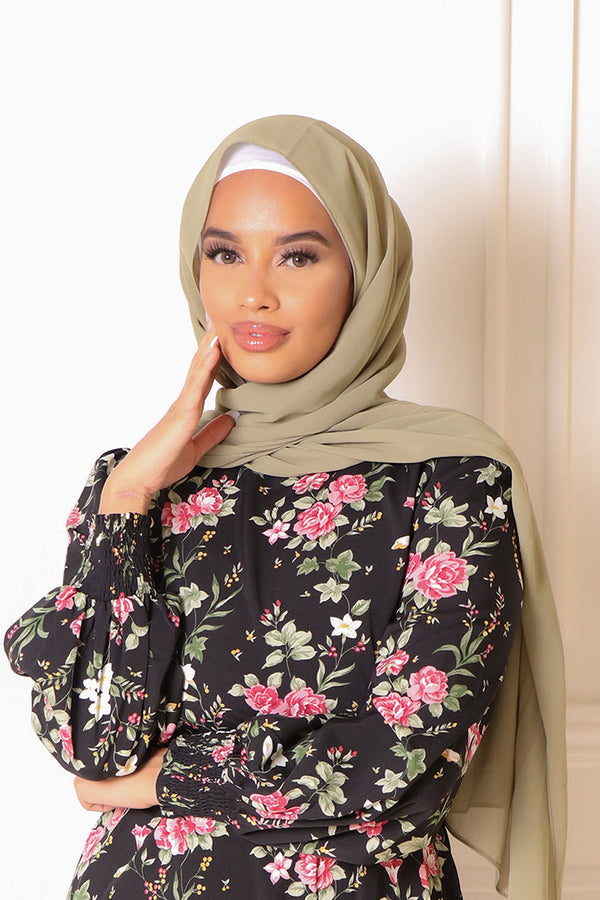 Chiffon Bubble Scarf- Sage Green