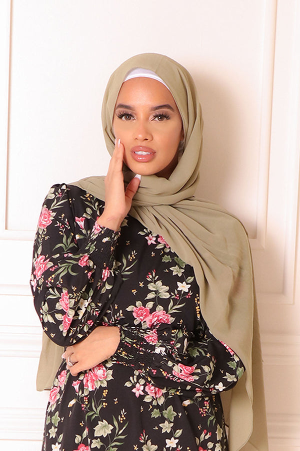 Chiffon Bubble Scarf- Sage Green